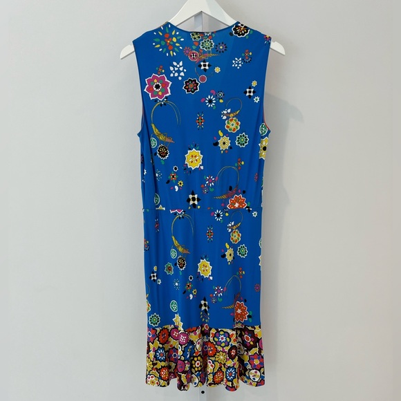 EMILIO PUCCI BLUE GRASSHOPPER DRESS MODEL 61RG53 SIZE IT 44 / US 10 NWTS! - Picture 6 of 15